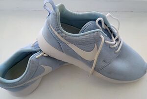 Nike Roshe Blue White Mesh Low Top Athletic Sneakers Lace Up Rubber Size 10